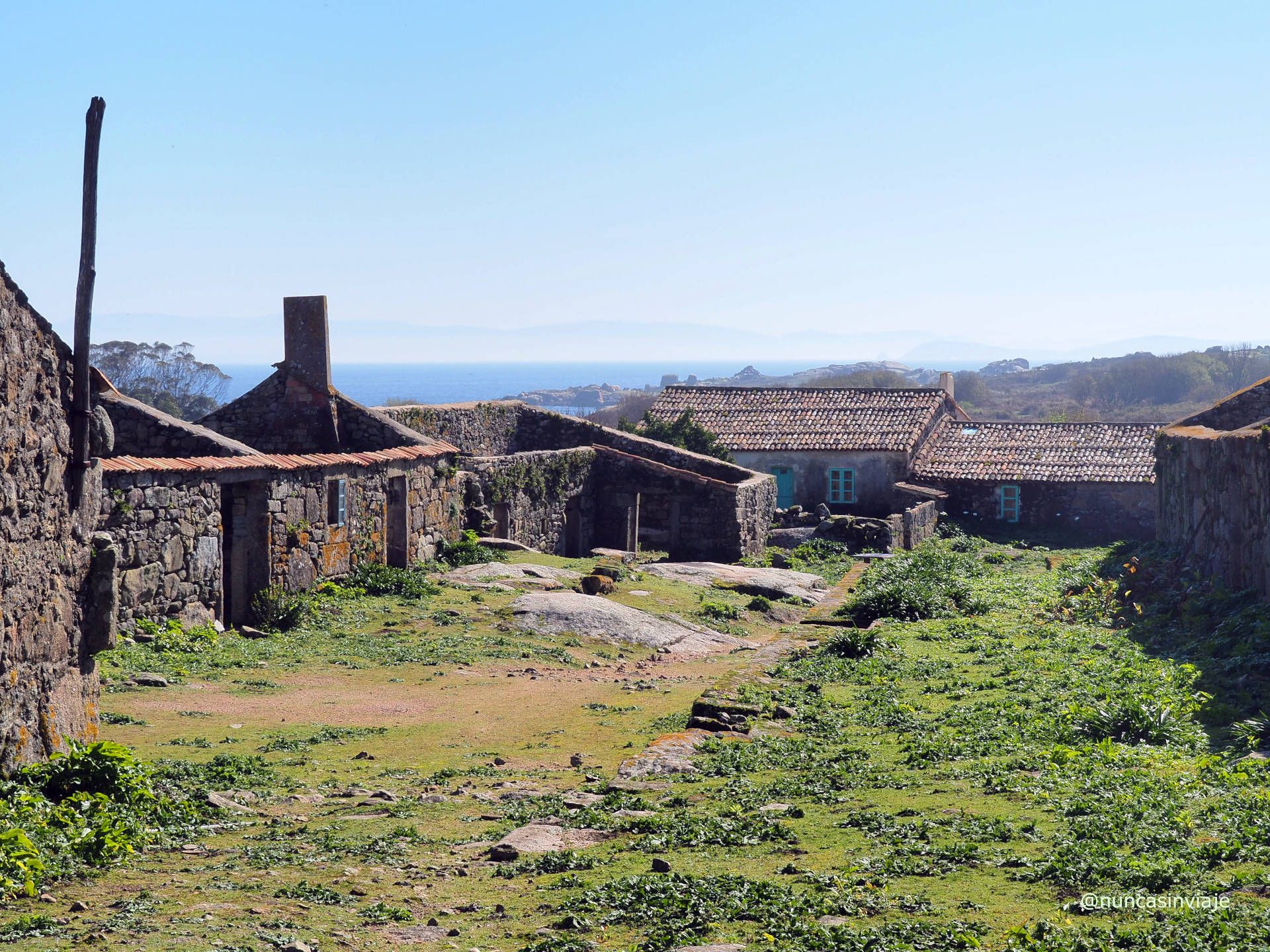 Aldea abandonada en la isla de Sálvora