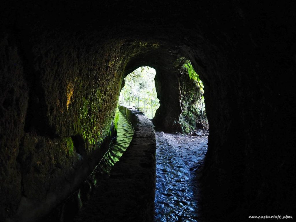 Túnel en la ruta de la levada del Caldeirao Verde