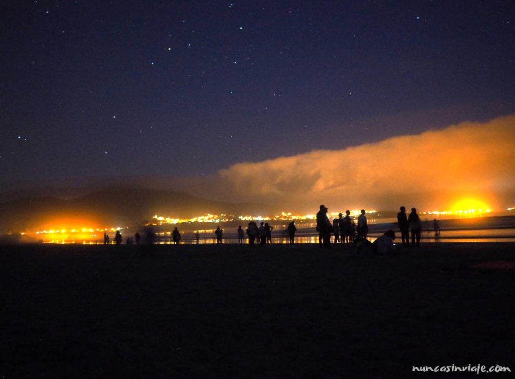 Playa de Carnota de noche